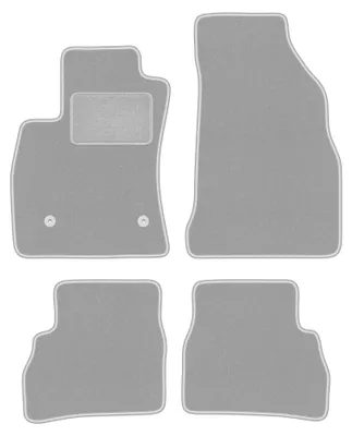Productafbeelding van Velours automatten voor Fiat Doblo III vanaf 2021 (stationwagen) – 4-delig, grijs, op maat – Wielganizator OSLO