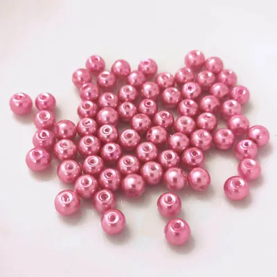 Immagine prodotto di Perline di vetro - Tipo tondo - 20g - 6 mm - Rosa
