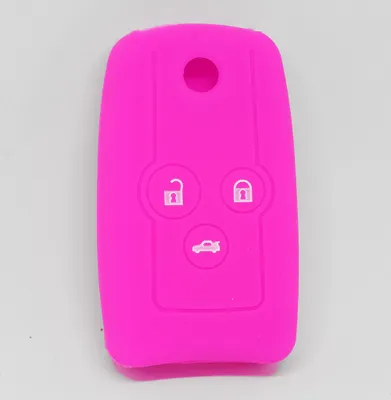 Produktbild von Auto Schlüssel Hülle Silikon Schutz Cover Pink kompatibel mit Honda Accord Jazz Civic CR-V 3 Tasten Klappschlüssel