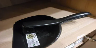 Produktbild von Kehrblech mit Schaufel aus Kunststoff, schwarz