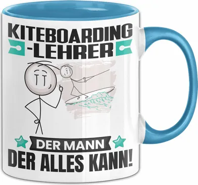 Produktbild von Kiteboarding-Lehrer Tasse Geschenk für Kiteboarding-Lehrer Der Mann Der Alles Kann Geschenkidee zum Geburtstag (Blau)