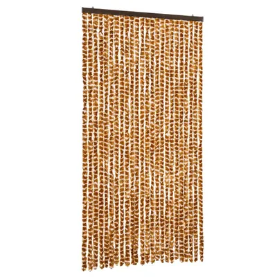 Obrázek produktu pro vidaXL Záclona Fly okrová a bílá 100x230 cm žinylka