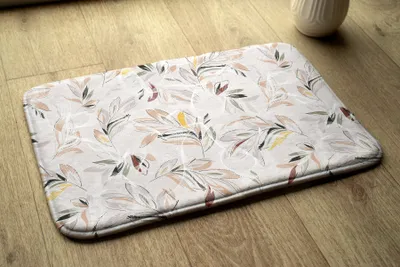 Obrázek produktu pro Koupelnová předložka - Koberec do koupelny - Absorpční rohožka Sprchové koberce - 90x60 cm - Rostliny Abstrakt