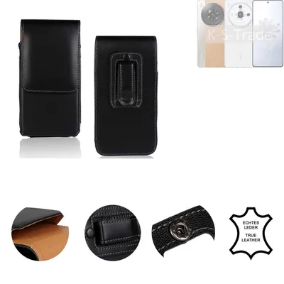 Produktbild von K-S-Trade Holster Gürteltasche Handy Hülle Schutzhülle kompatibel mit Nubia Z50S PRO Handyhülle Leder schwarz, 1x