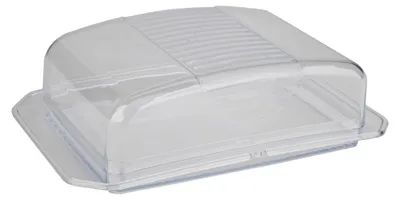 Produktbild von Transparente Butterdose 17x11x5 cm EUROHOME® – aus Kunststoff – perfekt für den Frühstückstisch und den Kühlschrank
