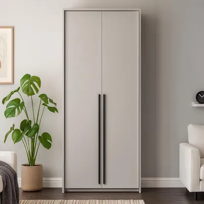 Produktbild von BEAUTYSOFA | Drehtürenschrank GIANA 100 cm Moderne Garderobenschrank mit 2 Türen, Beige