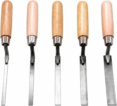 Image de Truelle à joints en acier au carbone, 5 pièces, de 6 à 15 mm, pour carrelage et joints