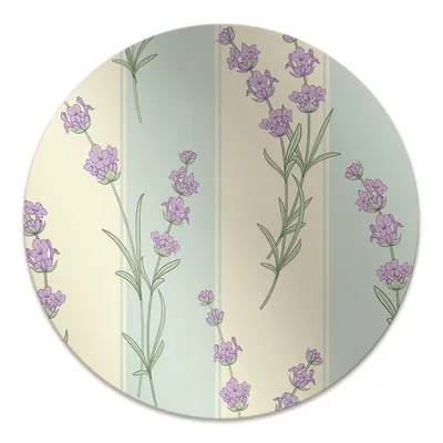 Produktbild von Rundmatte - Stuhlunterlage Bürostuhlunterlage - Rund Ø 100 cm - Bodenmatte - Fußmatte - Lavendelblumen