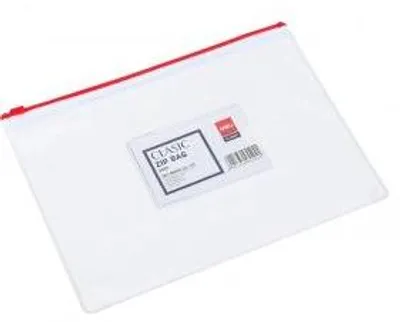 Zdjęcie produktu dla Teczka Na Suwak Pvc A5 Czerwona Deli