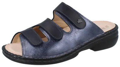 Produktbild von FINN COMFORT Stretch Cisano Damen Pantolette blau Glattleder Stretch - Größe: 36