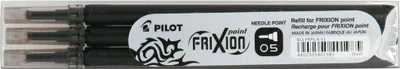 Produktbild von Pilot FriXion, Schwarz, Medium, Schwarz, Metall, 0,5 mm, 0,25 mm