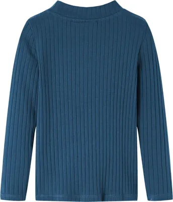 Produktbild von vidaXL Kinder-Langarmshirt Rippstrick Marineblau 128