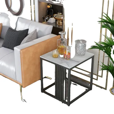 Zdjęcie produktu dla Stolik boczny, Minimalistyczny nowoczesny design, Solidna konstrukcja, BIAŁY