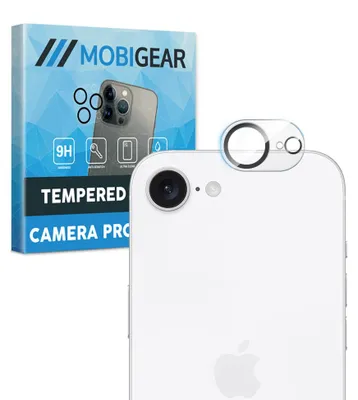 Produktbild von Mobigear iPhone 16e Panzerglas, gehärtetes Glas, Schutz für die Kameralinsen – kompatibel mit Hüllen