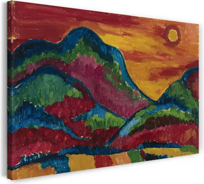 Produktbild von Leinwandbild (80x60cm): Alexej von Jawlensky - Oberstdorf, echter Holz-Keilrahmen inkl. Aufhänger, handgefertigt in Deutschland