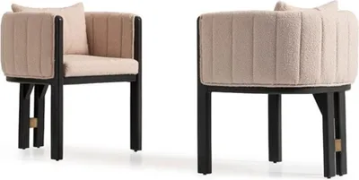 Produktbild von Küchenstuhl Esszimmerstuhl Set Stühle 2tlg Lehnstuhl Gruppe Beige