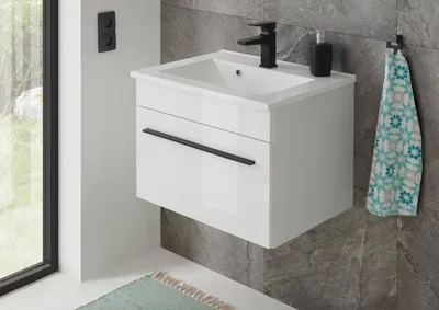 Produktbild von Cantara Waschtisch inkl. Waschbecken 60cm - Weiß