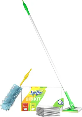 Produktbild von Swiffer Limited Edition Set (1 Bodenwischer und 8 Boden-Staubtücher und 1 Staubmagnet und 1 Tuch) 1er Pack