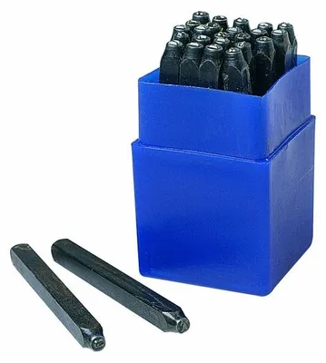 Schlagbuchstaben-Set 27-teilig, Stahl, schwarz