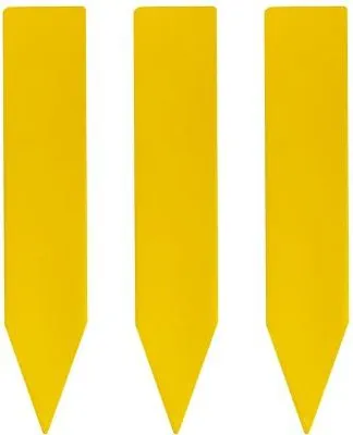 Image de Étiquettes à planter CombiCraft PVC 100 x 15 mm en jaune – 100 pièces