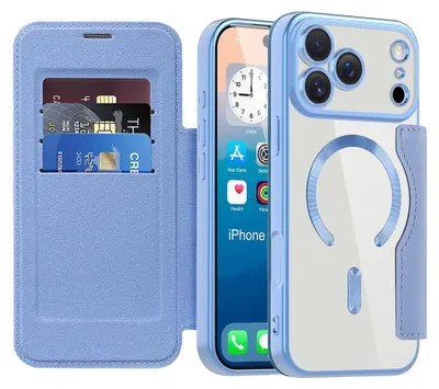 Obrázok produktu pre Techsuit – SmartMag Book Case knižkové puzdro na iPhone 17 Pro – svetlomodré