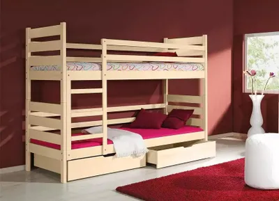 Obrázek produktu pro Dvoupatrová postel 80x190 MARIONE - borovice