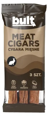 Produktbild von Bult | Cigarre Hundepräsent - 150g - Natürliche Zutaten - Hoher Fleischanteil - 3 Stück
