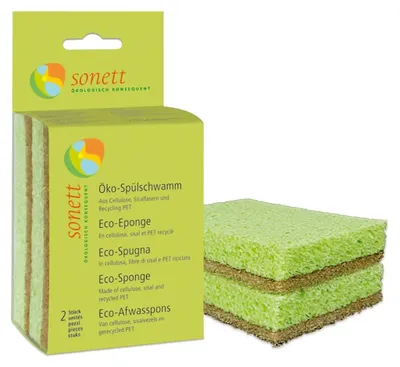 Zdjęcie produktu dla Ekologiczne gąbki do naczyń, gąbki do zmywania ekologiczne, 12 x 2 szt.