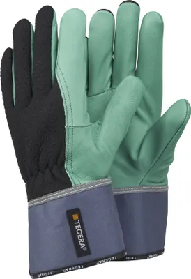 Produktbild von Ejendals Tegera® 690 Lederhandschuh mit verstärkten Fingern und wasserabweisendem Leder (12 Paar)