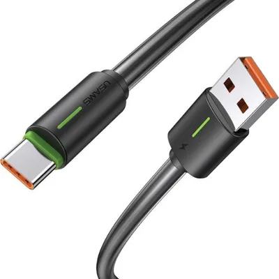Produktbild von Usams Kabel Usb-C 3A Yu Serie 1M Usb-C/Usb-A Schwarz/Schwarz Sj732Usb01 (Us-Sj732 )