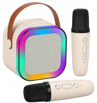 Zdjęcie produktu dla Zestaw do karaoke dwa mikrofony głośnik dla dziecka bezprzewodowy bluetooth