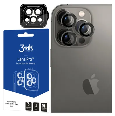 Produktbild von 3MK Objektivschutzfolie iPhone 14 Pro/Pro Max Schwarz