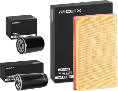 Produktbild von RIDEX Filterset Inspektionspaket Filtersatz für AUDI 80 Limousine (8C2, B4) 80 Avant (8C5, B4)