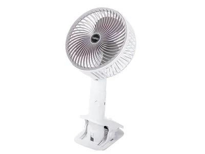 Image de Verk 27027 Ventilateur pliant sans fil avec clip blanc