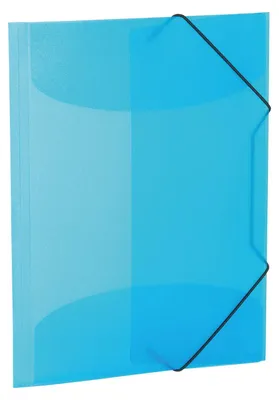 Immagine prodotto di Cartellina raccoglitrice A3 in PP traslucido azzurro, confezione da 3 pezzi