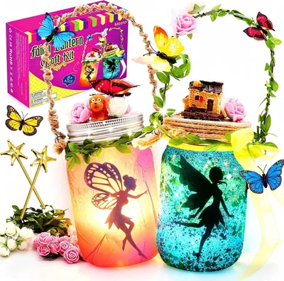 Image de Cadeau pour les filles, kit de bricolage de lanternes féériques pour enfants de 6 à 12 ans, veilleuse avec télécommande