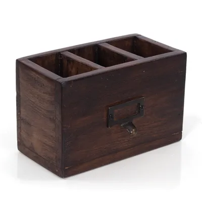 Produktbild von STIFTEHALTER "BOX 18" | Mahagoni, 19x12 cm (BxH) | Stiftebox | Farbe: 02 hellbraun