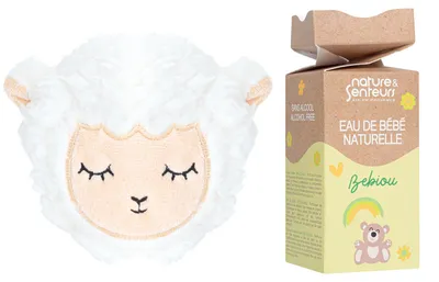 Image de Coffret bébé parfum sans alcool 50 ml + bouillotte mouton 90 g