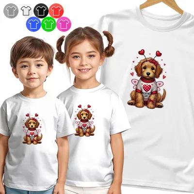 Produktbild von Kinder T-Shirt - SZCZENIAK Z ANIELSKIMI SKRZYDŁAMI - L