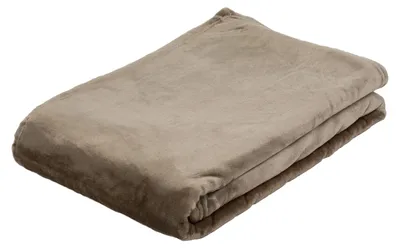 Produktbild von GÖZZE Premium Memphis Wohndecke daunenweiche federleichte Mikrofaser-Kuscheldecke mit samtigem Hautgefühl Taupe 220 x 240 cm