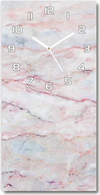 Produktbild von Wanduhr aus Glas – 30x60 cm - Glasbild - Glasuhr - Gehärtetes Glas -Marmor Hintergrund