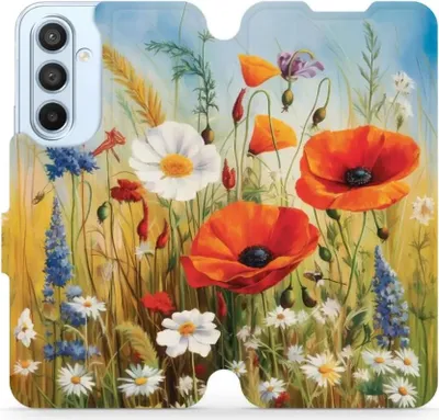 Produktbild von Handyhülle mit klappe für Galaxy A54 5G, Mobiwear Book, Wiesenblumen