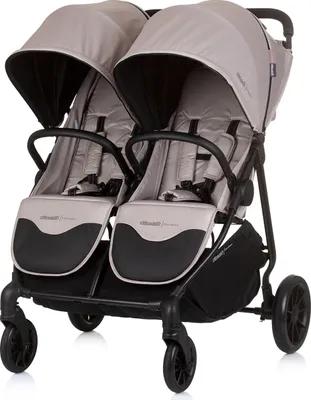Obrázek produktu pro Chipolino Top Stars Skládací kočárek pro 2 děti Macadamia Beige Black