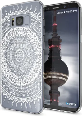 Produktbild von Samsung Galaxy S8 Plus Hülle Handyhülle von NALIA, Silikon Motiv Case Schutzhülle Mandala Weiß