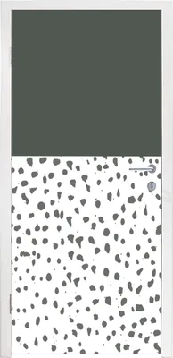 Obrázok produktu pre MuchoWow® Tapety na dvere - Samolepiaca fólia na dvere - Bodky - sivé - biele - 215x90x0.1cm - Plagát na dvere - Samolepiaca fólia na dvere