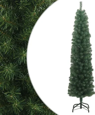Obrázok produktu pre The Living Store Umelý vianočný stromček Slim so stojanom Green 180 cm PVC