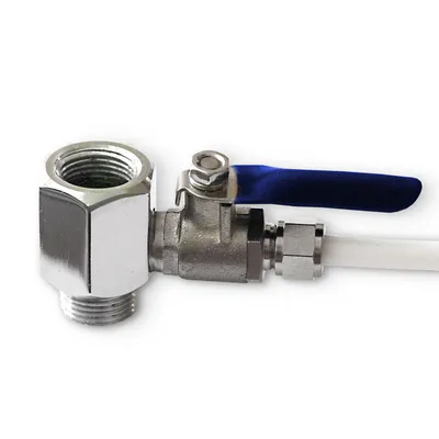 Produktbild von 3/8 Zoll Wasseranschl. m. Absperrhahn 1/4'  f. SBS Kühlschr., Umkehrosmose