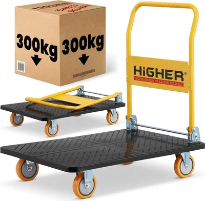 Zdjęcie produktu dla Wózek magazynowy transportowy składany HIGHER PRO 300kg LH10-300