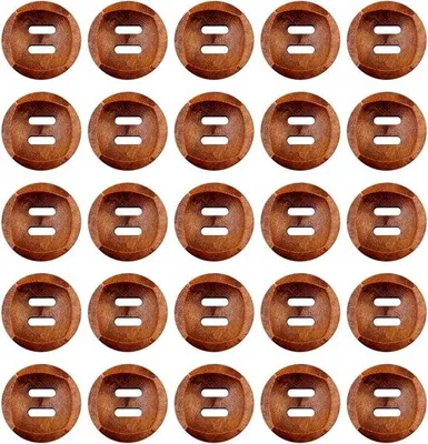 Image de Boutons ronds en bois de 30 mm, faits main, lot de 25