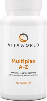 Produktbild von Vitaworld Multiplex Multivitamin A-Z | 100 Tabletten | 24 Vitamine und Mineralien